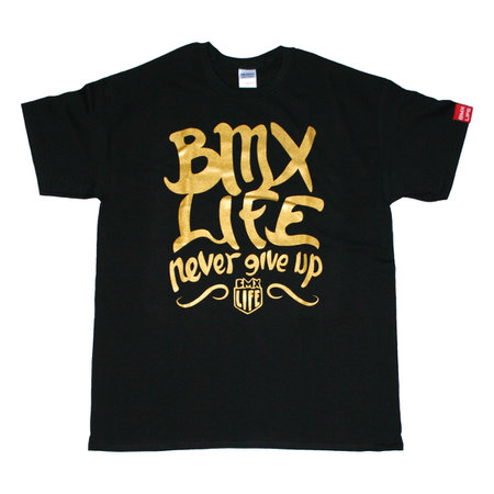 BMX LIFE Never give up (black/gold)