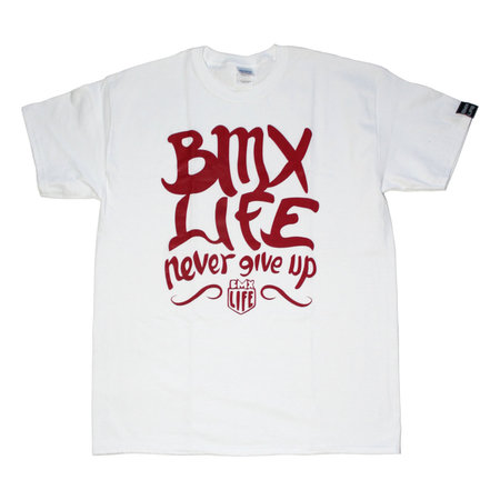 BMX LIFE  	Never give up (white/maroon)